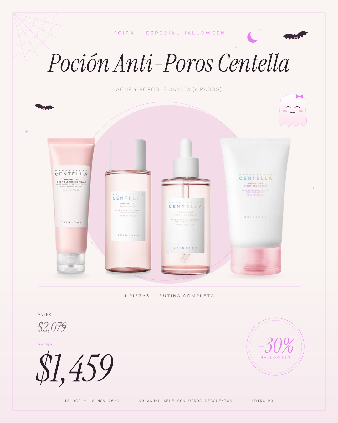 Bundle Poción Anti-Poros Centella – Especial Halloween KOIRA